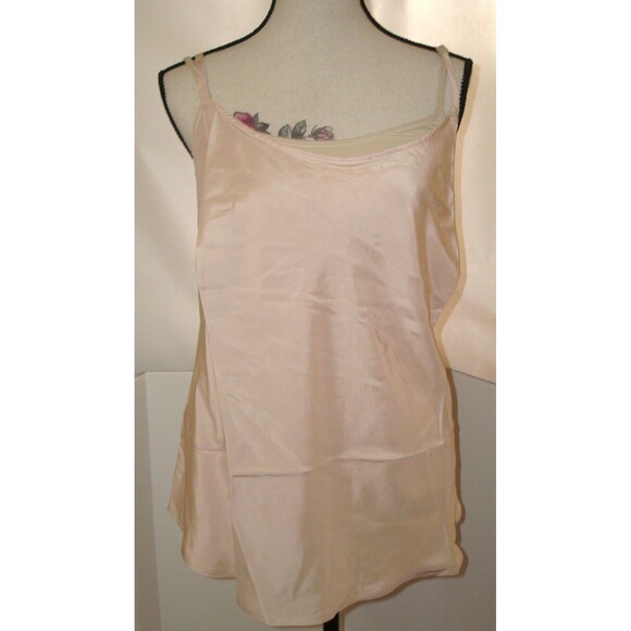 NWT New Ryllace 16 Silk Blouse Cami Blush Pink Tank Camisole Top Plus Adjustable - Picture 2 of 11